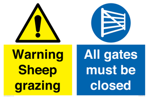 CA13050: Warning Sheep grazing / All gates must be closed