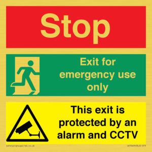 CA15405: Stop Emergency Exit Only CCTV