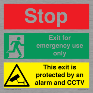 CA15405: Stop Emergency Exit Only CCTV