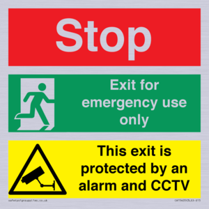 CA15405: Stop Emergency Exit Only CCTV