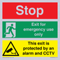 CA15405: Stop Emergency Exit Only CCTV
