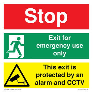 CA15405: Stop Emergency Exit Only CCTV