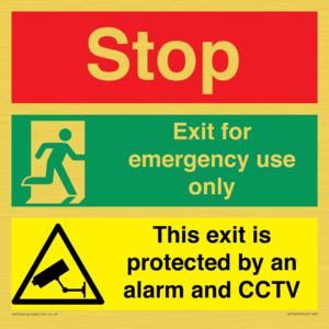 CA15405: Stop Emergency Exit Only CCTV