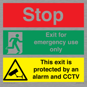 CA15405: Stop Emergency Exit Only CCTV