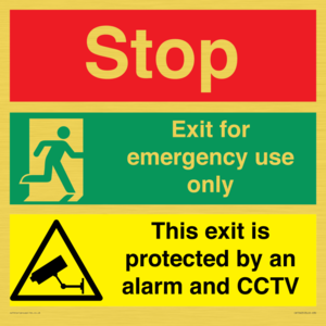 CA15405: Stop Emergency Exit Only CCTV