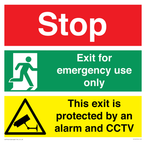 CA15405: Stop Emergency Exit Only CCTV