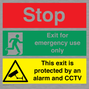 CA15405: Stop Emergency Exit Only CCTV