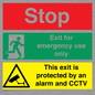 CA15405: Stop Emergency Exit Only CCTV