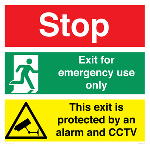 CA15405: Stop Emergency Exit Only CCTV