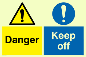 CA5516: Danger keep off Combination sign
