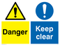 CA606: Danger keep clear sign
