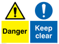 CA606: Danger keep clear sign