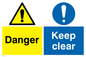 CA606: Danger keep clear sign