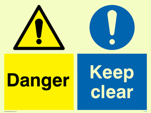 CA606: Danger keep clear sign