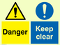 CA606: Danger keep clear sign