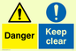 CA606: Danger keep clear sign