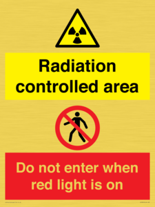 CA7895: Radiation controlled area Do not enter when red light is on