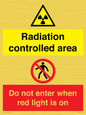 CA7895: Radiation controlled area Do not enter when red light is on
