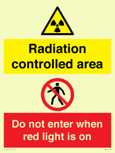 CA7895: Radiation controlled area Do not enter when red light is on