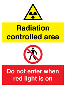 CA7895: Radiation controlled area Do not enter when red light is on