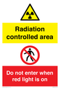 CA7895: Radiation controlled area Do not enter when red light is on