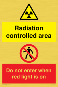 CA7895: Radiation controlled area Do not enter when red light is on