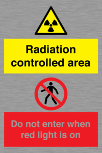 CA7895: Radiation controlled area Do not enter when red light is on
