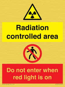 CA7895: Radiation controlled area Do not enter when red light is on