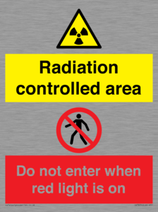 CA7895: Radiation controlled area Do not enter when red light is on
