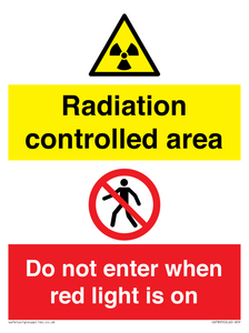 CA7895: Radiation controlled area Do not enter when red light is on
