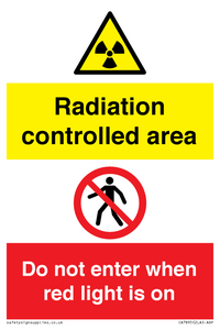 CA7895: Radiation controlled area Do not enter when red light is on