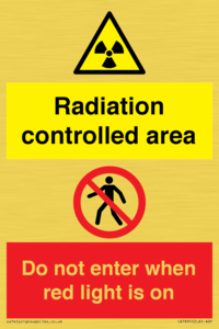 CA7895: Radiation controlled area Do not enter when red light is on
