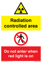 CA7895: Radiation controlled area Do not enter when red light is on