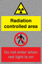 CA7895: Radiation controlled area Do not enter when red light is on