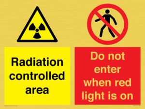 CA7895: Radiation controlled area Do not enter when red light is on
