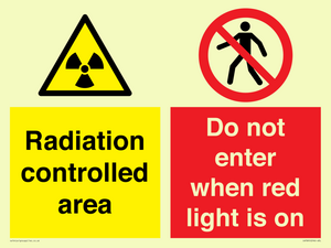 CA7895: Radiation controlled area Do not enter when red light is on