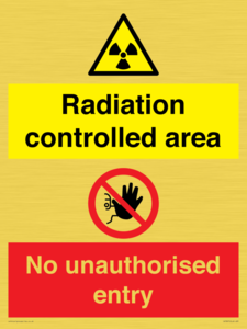 CA7897: Radiation controlled areaNo unauthorised entry