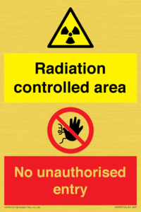 CA7897: Radiation controlled areaNo unauthorised entry
