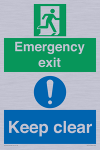 CB15415: Emergency exit keep clear