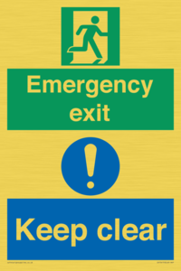 CB15415: Emergency exit keep clear