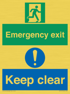 CB15415: Emergency exit keep clear