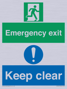 CB15415: Emergency exit keep clear