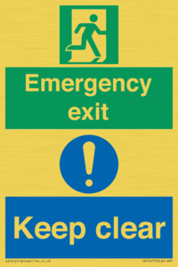 CB15415: Emergency exit keep clear