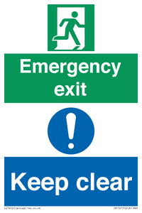 CB15415: Emergency exit keep clear