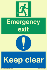 CB15415: Emergency exit keep clear