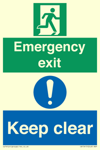CB15415: Emergency exit keep clear