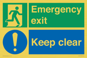 CB15415: Emergency exit keep clear