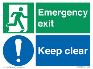 CB15415: Emergency exit keep clear