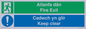 CB16437: Welsh English Bilingual Allanfa dân Cadwch yn glir / Fire exit Keep clear