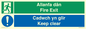 CB16437: Welsh English Bilingual Allanfa dân Cadwch yn glir / Fire exit Keep clear